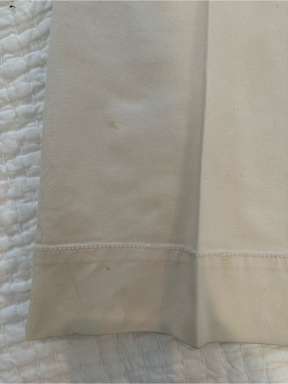 Twill Twenty Two Wide Leg Cotton Canvas Pants in Cream - Picture 7 of 10